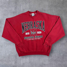 Load image into Gallery viewer, Vintage Galt Sand NCAA Nebraska Huskers College Graphic Red Sweatshirt