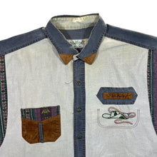 Load image into Gallery viewer, Vintage 90's Martini Dry Cowboy Western Patterned Panel Short Sleeve Shirt