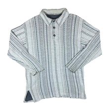 Load image into Gallery viewer, Vintage 90's Abstract Patterned Long Sleeve Flannel Polo Shirt
