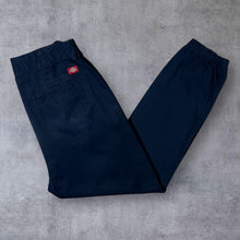 Load image into Gallery viewer, Dickies Navy Blue Skater Workwear Drawstring Cuffed Chino Trousers