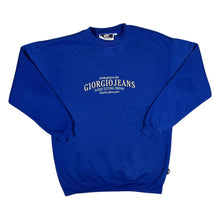 Load image into Gallery viewer, Vintage GIORGIO JEANS Embroidered Logo Spellout Blue Crewneck Sweatshirt
