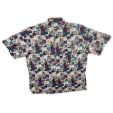 Load image into Gallery viewer, Vintage 90's Pierre Cardin Made In Korea Crazy Abstract Patterned Rayon Short Sleeve Shirt