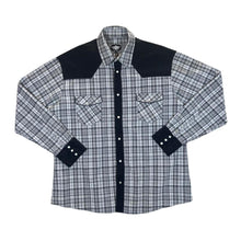 Load image into Gallery viewer, STARS & STRIPES Plaid Check Cowboy Western Pearl Snap Popper Long Sleeve Shirt