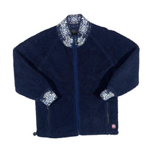 Load image into Gallery viewer, KAMA Fair Isle Icelandic Nordic Ski Pattern Trim Deep Pile Zip Fleece Sweatshirt