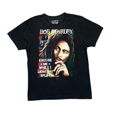 Load image into Gallery viewer, BOB MARLEY "Excuse Me While I Lighty My Spli**" Rasta Reggae Tribute Music Graphic T-Shirt