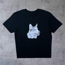 Load image into Gallery viewer, Target Transfers (1995) Husky Snow Dog Puppy Animal Pet Graphic T-Shirt