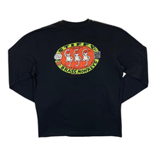 Load image into Gallery viewer, STIFFY "Brass Monkeys" Surfer Skater Logo Spellout Graphic Black Long Sleeve T-Shirt