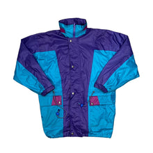 Load image into Gallery viewer, Vintage 90's OCEAN SPRAY Colour Block Crazy Pattern Lined Windbreaker Cagoule Jacket