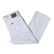 Load image into Gallery viewer, Vintage Lee "Brooklyn" Made in Malta Light Grey Straight Leg Denim Jeans