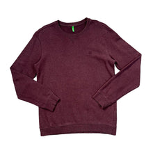 Load image into Gallery viewer, UNITED COLORS OF BENETTON Classic Embroidered Mini Logo Burgundy Crewneck Sweatshirt