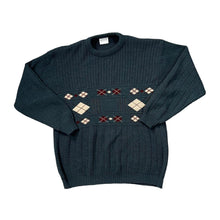 Load image into Gallery viewer, Vintage MENSWEAR Made In The UK Grandad Patterned Acrylic Knit Sweater Jumper