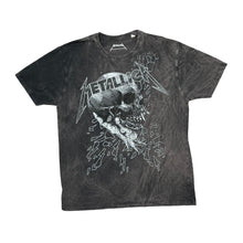 Load image into Gallery viewer, METALLICA Classic Skull Logo Spellout Graphic Thrash Heavy Metal Band Stonewashed T-Shirt