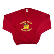 Load image into Gallery viewer, Jerzees UNITED STATES MARINE CORPS Spellout Graphic Red Sweatshirt
