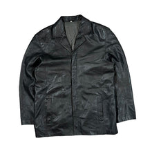 Load image into Gallery viewer, Vintage JONATHAN ADAMS Classic Black Genuine Real Leather Blazer Jacket