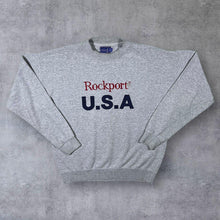 Load image into Gallery viewer, Vintage Rockport USA Embroidered Logo Spelloutn Grey Crewneck Sweatshirt