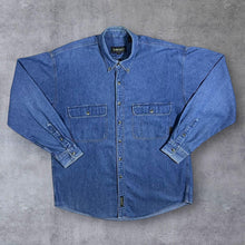 Load image into Gallery viewer, Vintage 90's Timberland Weathergear Classic Blue Denim Long Sleeve Button-Up Shirt