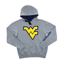 Load image into Gallery viewer, WEST VIRGINIA MOUNTAINEERS Embroidered College Spellout Grey Pullover Hoodie