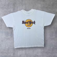 Load image into Gallery viewer, Vintage Hard Rock Cafe "Miami" Souvenir Logo Graphic White T-Shirt