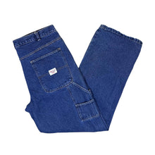 Load image into Gallery viewer, Vintage SMITH'S WORKWEAR Plaid Check Lined Carpenter Blue Denim Jeans