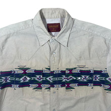 Load image into Gallery viewer, Vintage Rustler By Wrangler Cowboy Western Aztec Patterned Popper Short Sleeve Shirt
