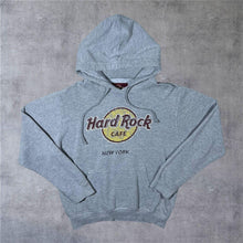 Load image into Gallery viewer, Hard Rock Cafe "New York" Classic Souvenir Logo Graphic Grey Pullover Hoodie