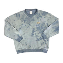 Load image into Gallery viewer, Early 00's ADIDAS Classic Embroidered Mini Logo Blue Tie Dye Crewneck Sweatshirt