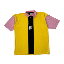 Load image into Gallery viewer, Vintage Halbro BEASTLY BOY Colour Block Rugby Short Sleeve Heavy Cotton Polo Shirt