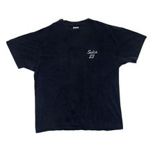 Load image into Gallery viewer, Vintage 90's HANES Embroidered Mini Logo Black Single Stitch T-Shirt