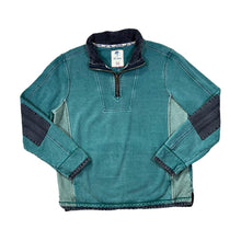 Load image into Gallery viewer, FAT FACE "Airlie" Corduroy Cord Collar Washed Green 1/4 Zip Pullover Sweatshirt