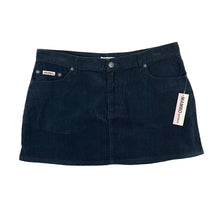 Load image into Gallery viewer, Early 00's MAMBO GODDESS Y2K Surfer Skater Dark Blue Corduroy Cord Mini Skirt