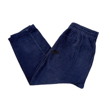 Load image into Gallery viewer, NIKE Embroidered Mini Logo Navy Blue Corduroy Cord Cropped Length Pants Trousers