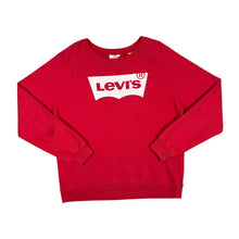 Load image into Gallery viewer, LEVI'S Classic White Tab Logo Spellout Red Crewneck Sweatshirt