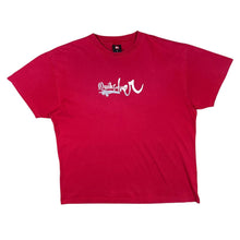 Load image into Gallery viewer, Early 00's QUIKSILVER Logo Spellout Graphic Surfer Skater Red Short Sleeve T-Shirt