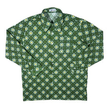 Load image into Gallery viewer, Vintage Friendship Green Crazy Abstract Patterned Long Sleeve Flannel Shirt
