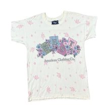 Load image into Gallery viewer, Vintage 90's BEST AMERICAN CLOTHING CO. Floral All-Over Print Spellout Graphic Cropped Sleeve T-Shirt
