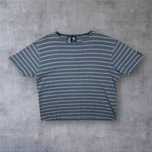 Load image into Gallery viewer, Early 00’s DKNY Jeans Grey Mix Striped Cotton Short Sleeve T-Shirt