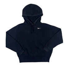Load image into Gallery viewer, NIKE Classic Basic Embroidered Mini Logo Black Boxy Pullover Hoodie