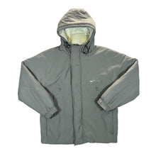 Load image into Gallery viewer, Early 00's NIKE Classic Grey Mini Logo Hooded Padded Puffer Jacket