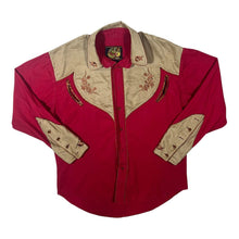 Load image into Gallery viewer, Vintage Apaci Cowboy Western Suede Effect Panel Cotton Long Sleeve Shirt