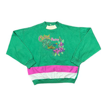 Load image into Gallery viewer, Vintage 90's ACTUEL "Cocktail Fruits" Tropical Spellout Graphic Colour Block Sweatshirt