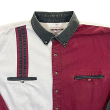 Load image into Gallery viewer, Vintage 90's Cowboy Code Colour Block Western Long Sleeve Button-Up Cotton Shirt
