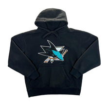 Load image into Gallery viewer, Early 00's NHL SAN JOSE SHARKS Ice Hockey Embroidered Logo Black Pullover Hoodie