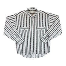 Load image into Gallery viewer, Vintage Weekend Retreat Floral Patterned Striped Long Sleeve Cotton Shirt
