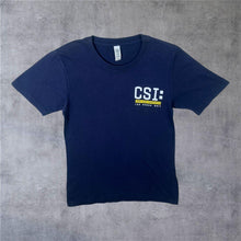 Load image into Gallery viewer, CSI: Las Vegas Unit TV Show Spellout Graphic Navy Blue T-Shirt