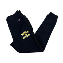 Load image into Gallery viewer, Champion Reverse Weave ROWAN UNIVERSITY College Logo Black Sweatpants Bottoms