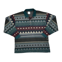 Load image into Gallery viewer, Vintage 90's NEW FAST C&A Abstract Crazy Patterned Collared Sweatshirt