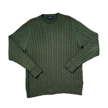 Load image into Gallery viewer, BLUE HARBOUR Marks & Spender Classic Cable Knit Green Cotton Sweater Jumper