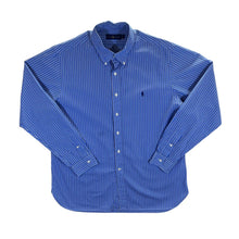 Load image into Gallery viewer, Ralph Lauren Blue White Striped Long Sleeve Button-Up Cotton Shirt