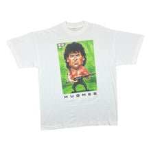 Load image into Gallery viewer, Vintage 90's Screen Stars MARK HUGHES "As Rambo" Football Caricature Graphic Single Stitch T-Shirt