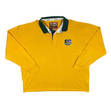 Load image into Gallery viewer, Vintage Cotton Traders "Australia Rugby" Wallabies Yellow Long Sleeve Polo Shirt